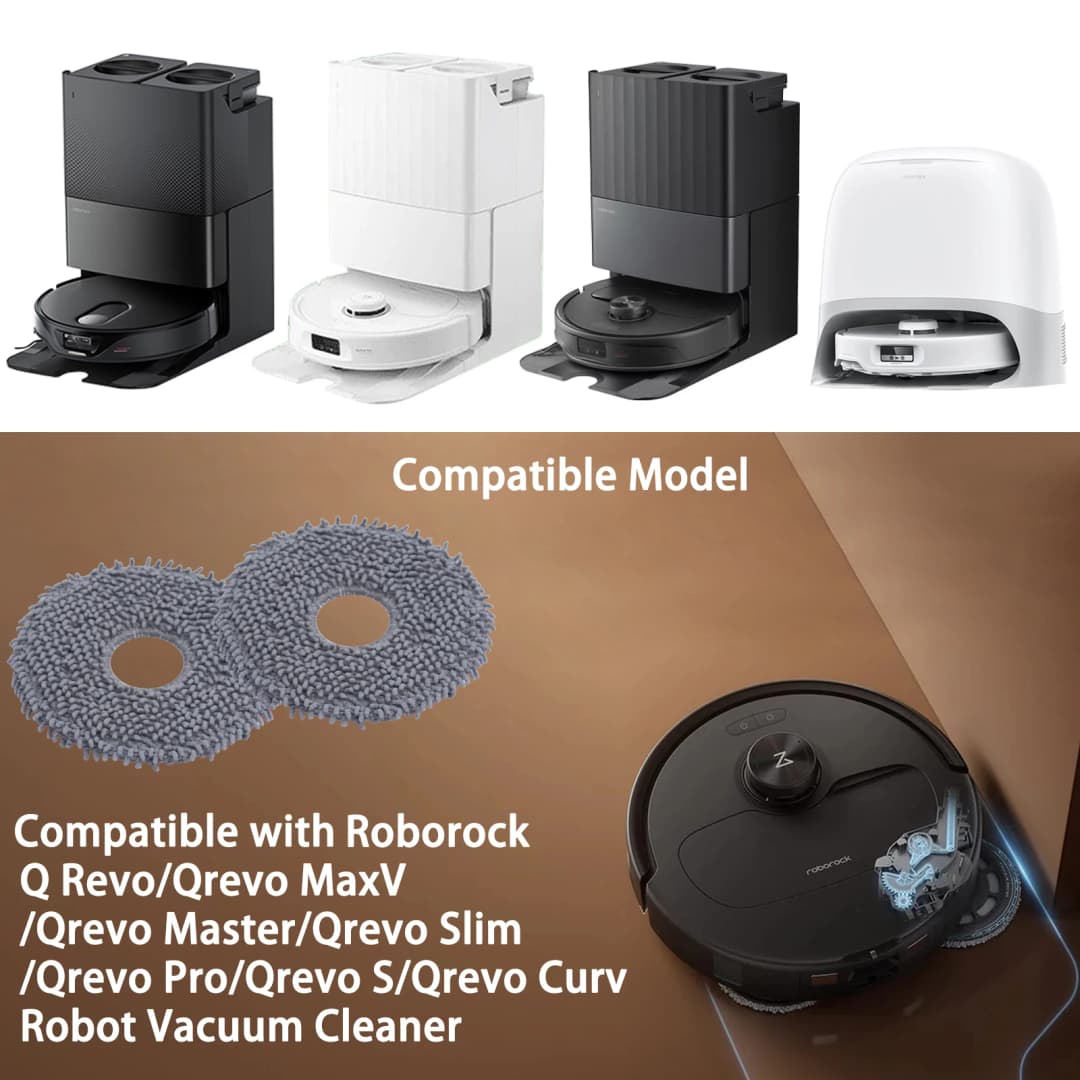 إكسسوارات روبوروك الأصلية منشفة ممسحة*4 لـ QRevo/Qrevo S - 4