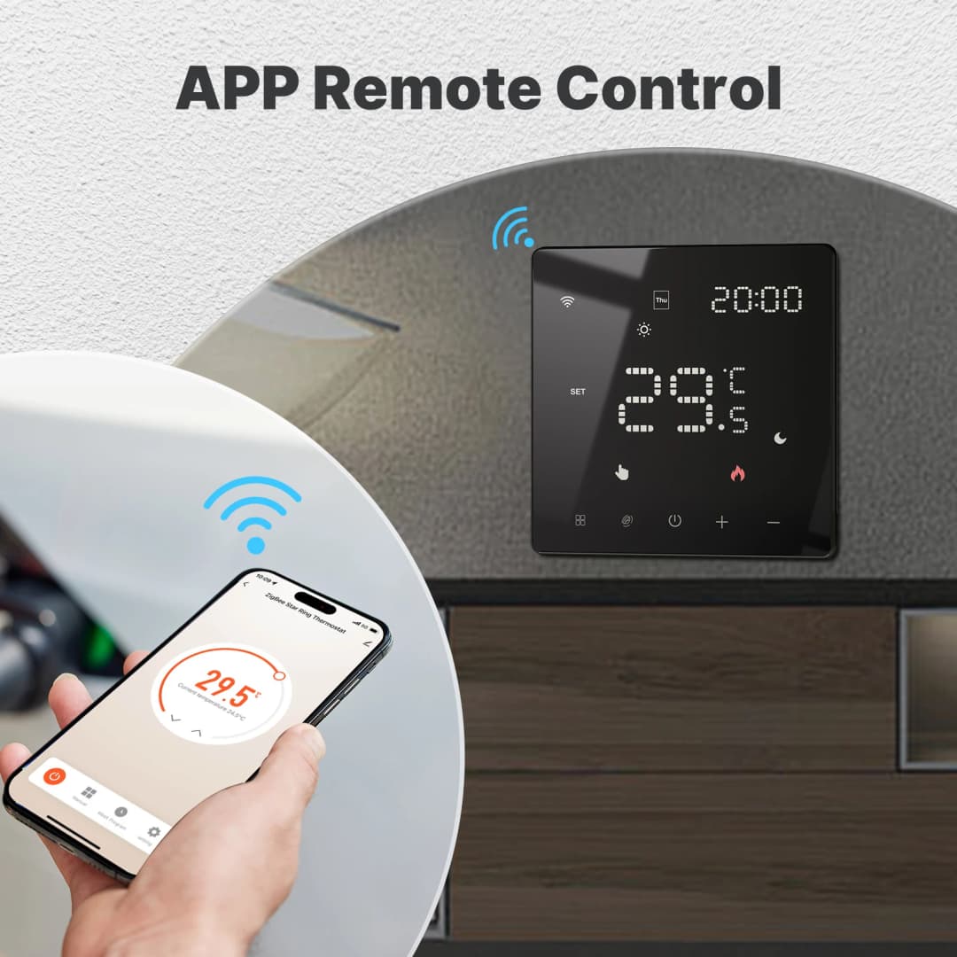 MOES Tuya ZigBee WiFi Smart Thermostat Programmable Temperature Controller for Water Boiler Electric Heating Alexa Google Home - 6