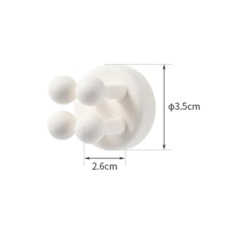 6/1pcs Punch Free Silicone Hook for Bathroom Razor Holder Storage Hook Wall Shaving Shaver Shelf Toothbrush Holders Organization - 6