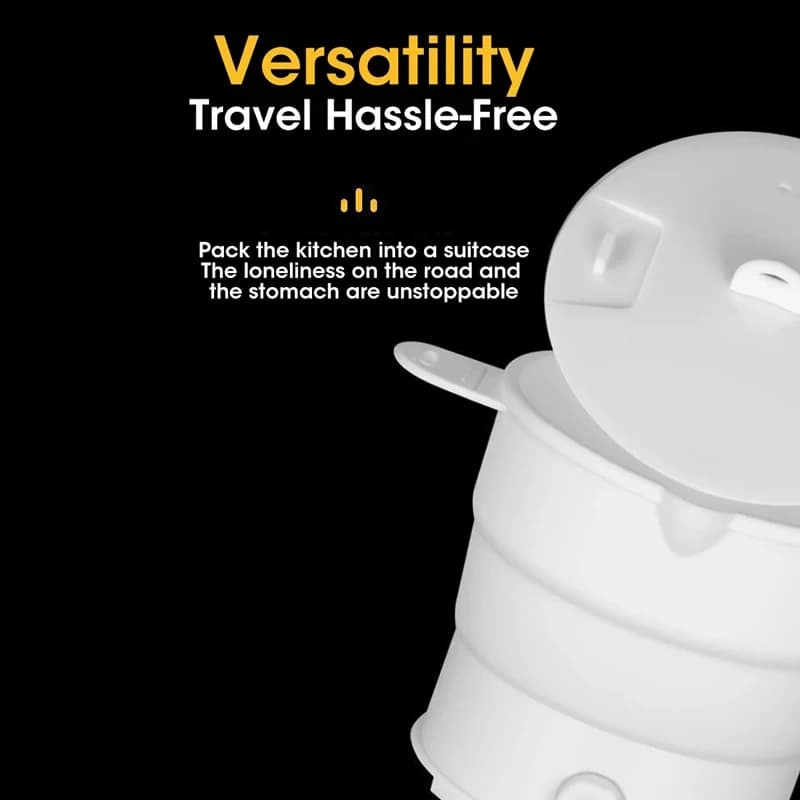HOMEFISH Foldable Silicone Electric Pot Portable Multi-Purpose Hot Water Boiler for Travel 110/220V Kettle Ideal for Camping - 4