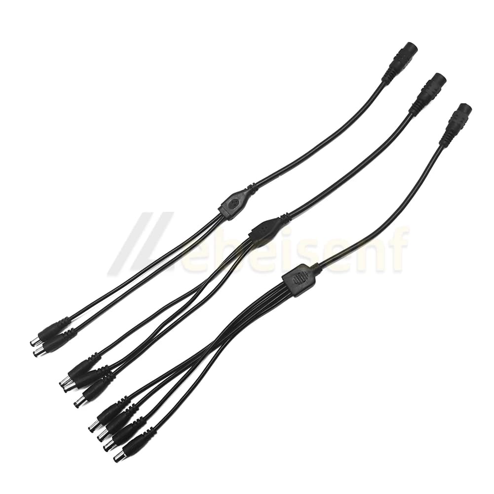 كابل موزع الطاقة لمصابيح الشريط LED ، سلك موصل الطاقة ، كاميرا CCTV ، من من 1 إلى 2 ، 4 طرق ، DC ، 5 فولت ، 12 فولت - 2