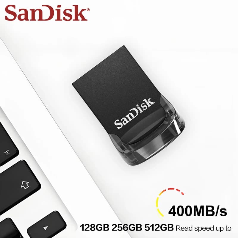 محرك أقراص فلاش Sandisk C430 بسرعة عالية تصل إلى 400 ميجابايت/ثانية مع RescuePRO ومحرك أقراص الإبهام Plug and Play بسعات 32 جيجابايت و64 جيجابايت و128 جيجابايت و256 جيجابايت و512 جيجابايت - 6