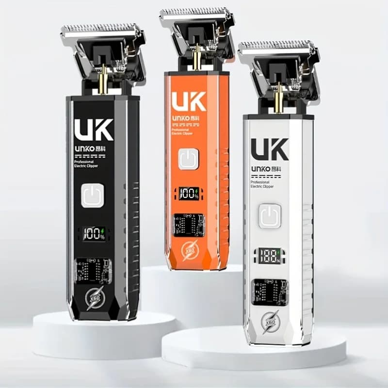 ماكينة قص شعر احترافية لاسلكية، ماكينة تشذيب شعر كهربائية قابلة للشحن للرجال والأطفال للاستخدام المنزلي وفي الصالونات - 2