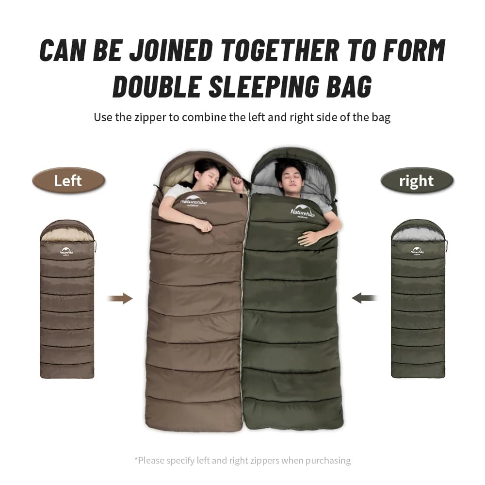 Naturehike Cotton Sleeping Bag Ultralight Camping Accsesorios Winter Outdoor Waterproof Envelope Sleeping Bag Hiking Travel U350 - 3