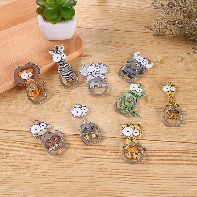 حامل هاتف محمول عالمي 360 درجة، حامل حلقة إصبع، حامل هاتف، حامل مكتب، خطاف سيارة - 6