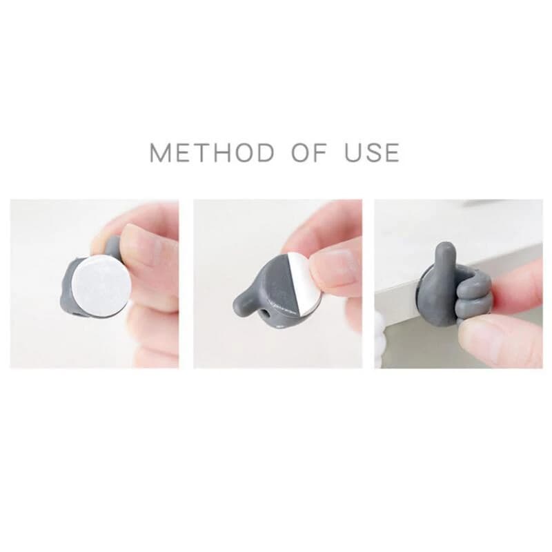 منظم كابلات سيليكون صغير مع مقاطع لإدارة الكابلات وحامل للحبل، مناسب للسماعات والماوس - 6