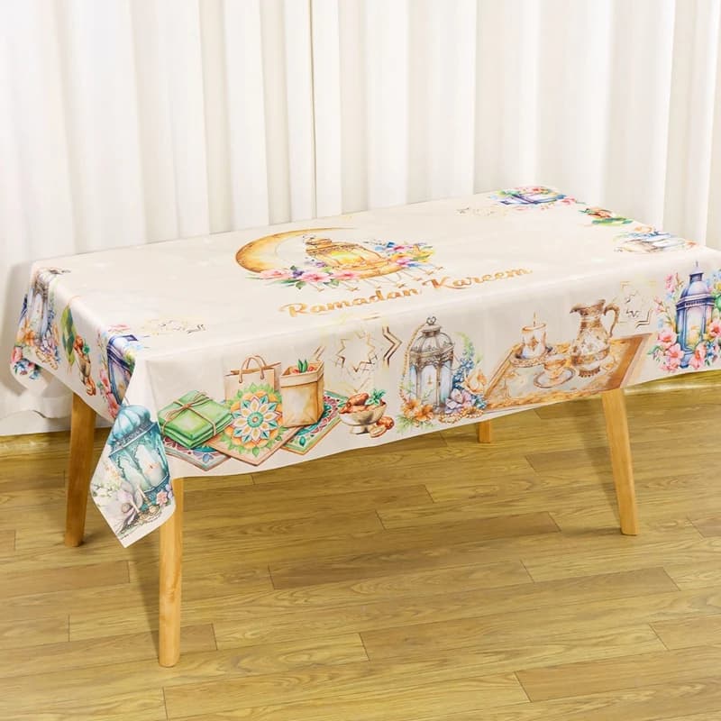 Ramadan Decor Tablecloth EID Mubarak Decor For Home 2026 Ramadan Kareem Islamic Muslim Party Eid Al Adha Gifts Happy Eid Al Fitr - 6