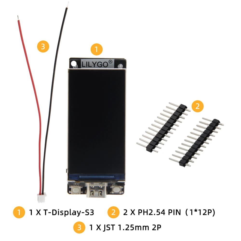 LILYGO® T-Display-S3 ESP32-S3 1.9 inch ST7789 LCD Display Development Board WIFI Bluetooth5.0 Wireless Module 170*320 Resolution - 6