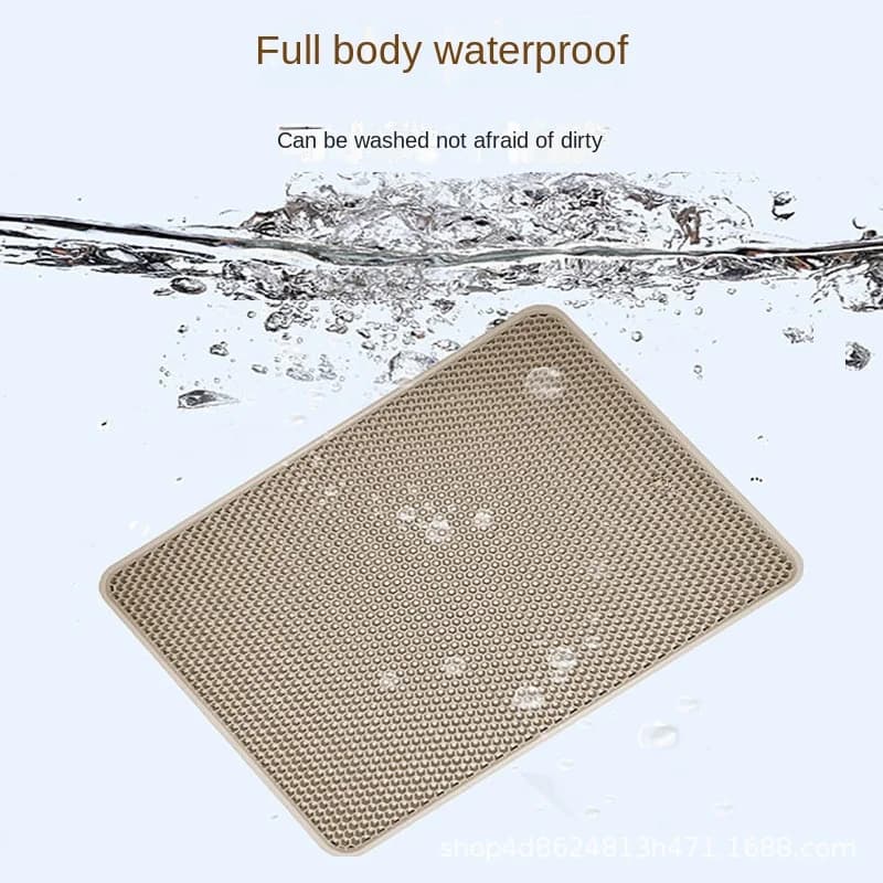 Large size Cat Litter Mat Eva Double Layer Waterproof Cat Litter Mat Pet Litter Box Mat Pet Toilet Cat Mat Cat Toilet Mat - 5
