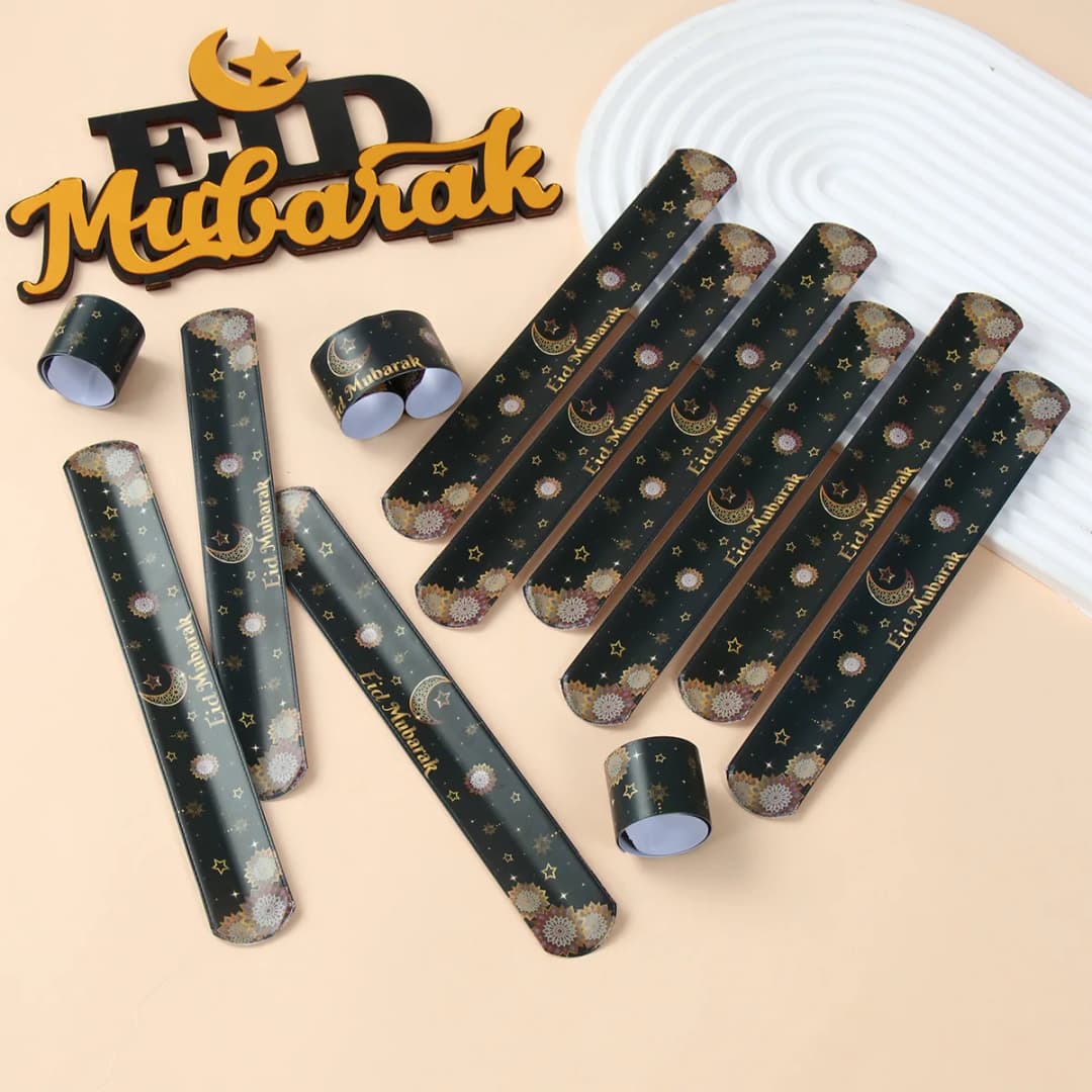 12pcs EID Mubarak Papa circle Bracelet Ramadan Decoration 2025 Islamic Muslim Party Supplies Eid Al Adha Gift Ramadan Kareem - 6