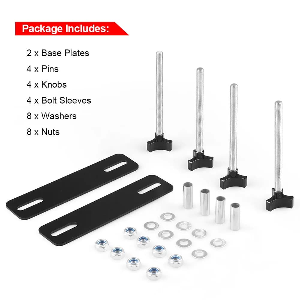 Off road roof luggage rack, roof frame, side border defense skateboard, anti trap plate, escape plate, fixing bracket kit - 2