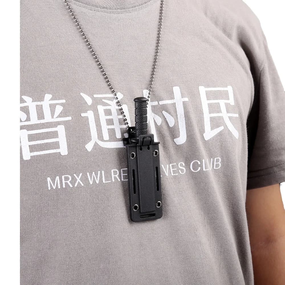 Stainless Steel Mini Outdoor Knife, Portable Camping Straight Blade Knife, Necklace Tool Knife, Multi-functional Survival Knife - 5