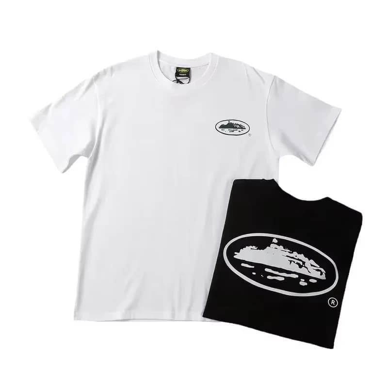 2026 Summer New Small Boat Printed Short Sleeve T-shirt Loose Round Neck Breathable Half Sleeve Casual Fashion Brand