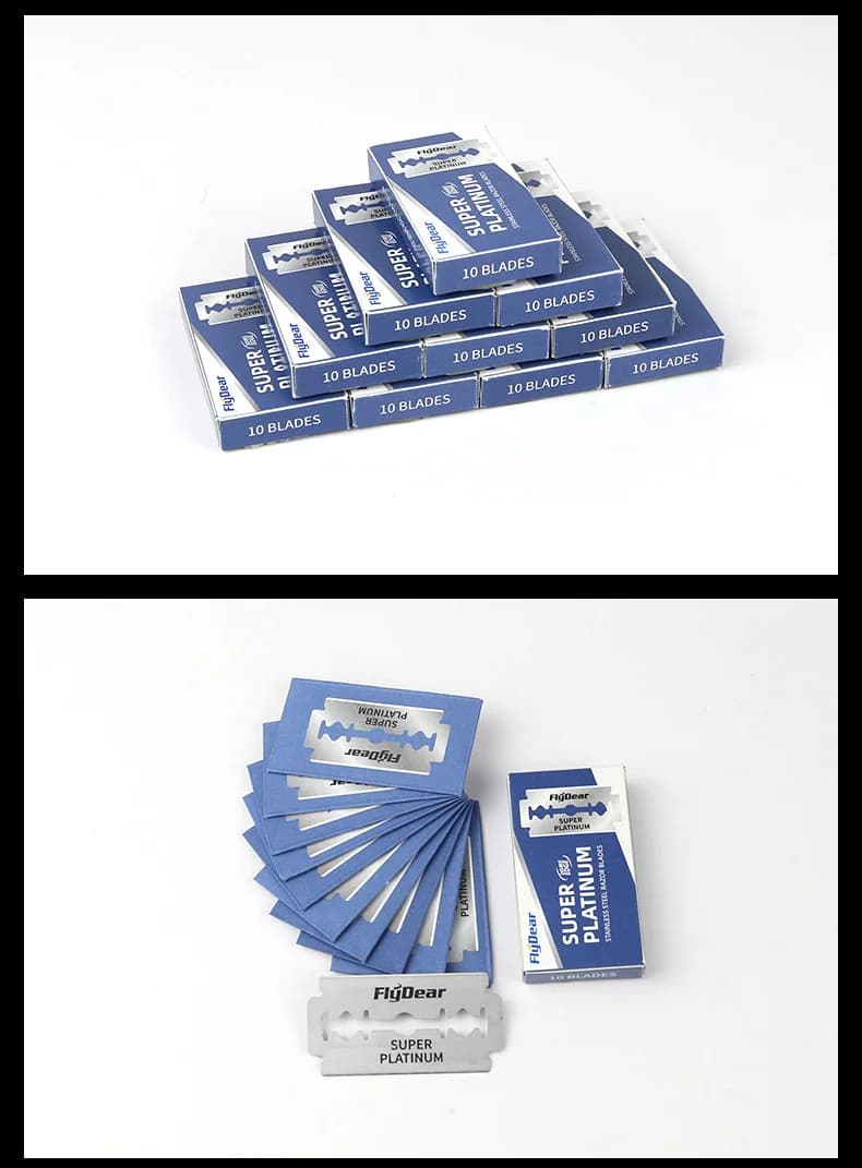 شفرة حلاقة يدوية من الفولاذ المقاوم للصدأ للرجال، شفرة حلاقة آمنة، حقيبة سفر، شفرة حلاقة مزدوجة من QIWU