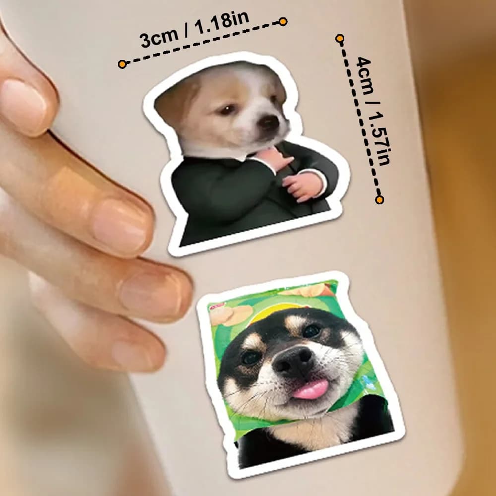 30/60/180 Funny Dogs Stickers Cartoon Cute Decals Toy Stationery Guitar Phone Bicycle Laptop Luggage Car Graffiti Kids Sticker - 2