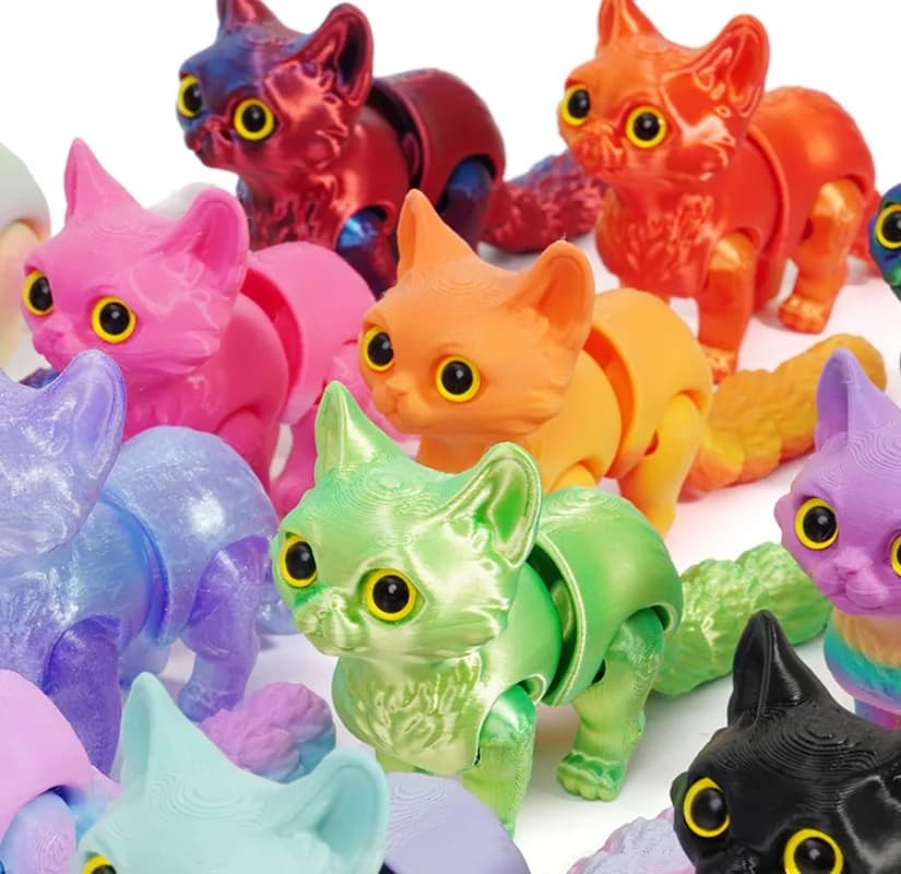 12/16cm 3D Printed Articulated Cute Cats Figurine Miniature Living Room Decor Car Desktop Home Decoration Accessories Kids Gifts - 6