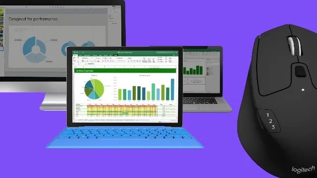 Logitech M720 Wireless Mouse Bluetooth & Unifying Dual-Mode Multi-Device Switching for Office/Home/Laptop Use - 5