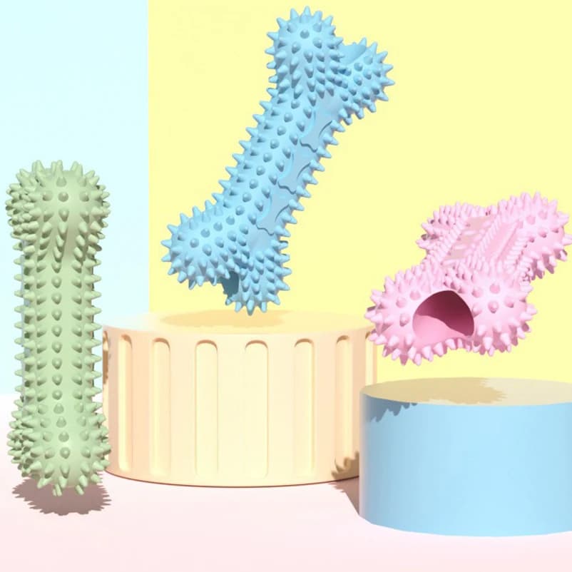 Dog toys Pets Dogs Fashion Multicolor Bone Toys Resistant to Grinding Teeth Relieving Body Sound Toys Products - 3