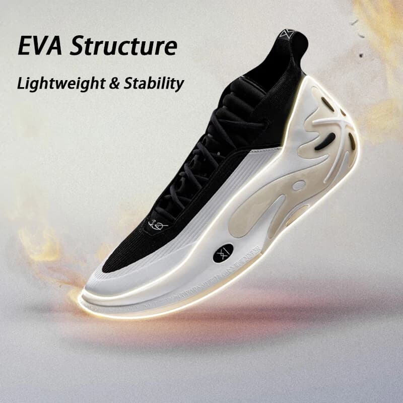 أحذية كرة سلة احترافية للرجال من لي نينغ WAY OF WADE 11 WHITE HOT مع دعامة لوحة كربون ودعم وسادة أحذية داخلية ABAU049 - 3