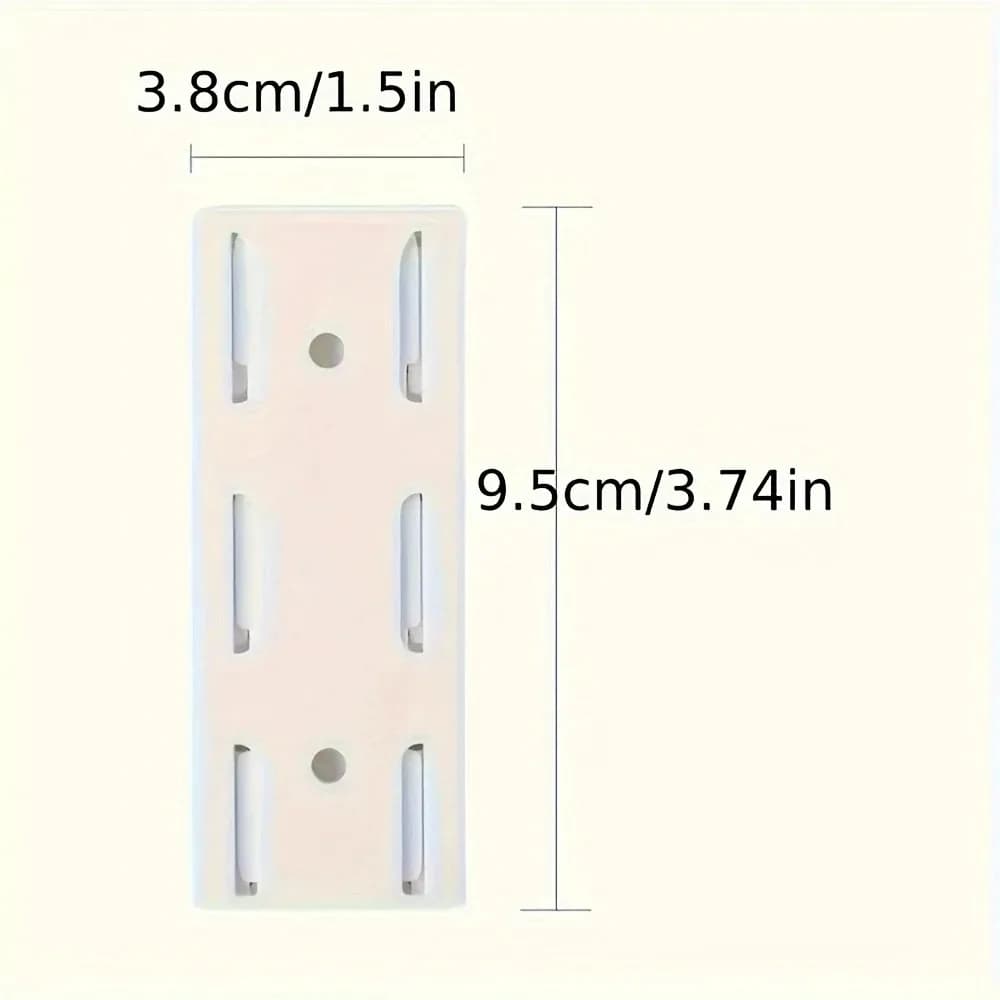Wall Mounted Self Adhesive Power Strip Fixer Removable Cable Organizer Desktop Socket Holder for Office Home - 6