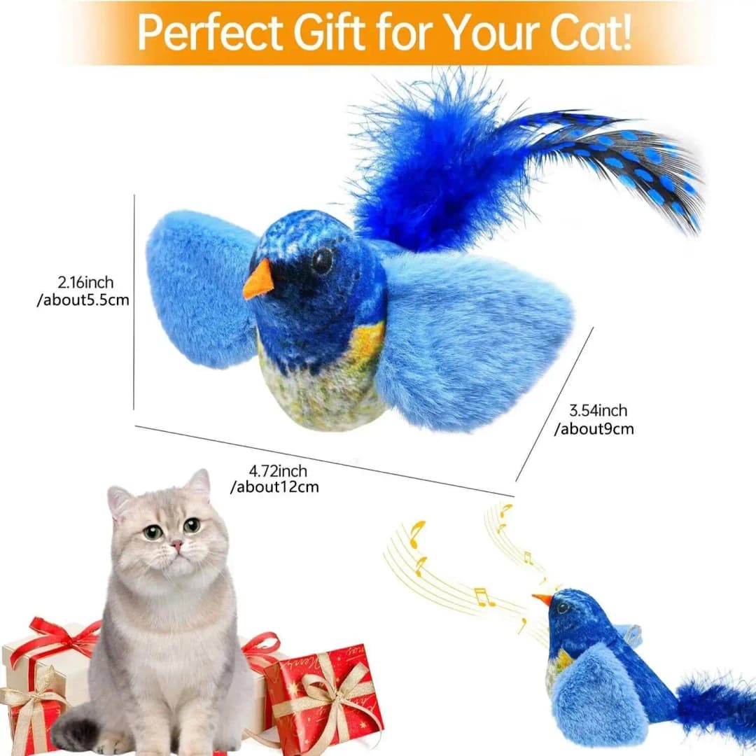 Indoor Interactive Birds Toy for Cat Chasing Teasing Toy Sounding Catnip Cat Teaser Toy Self-hilarity Wall Hanging Birds Cat Toy - 6
