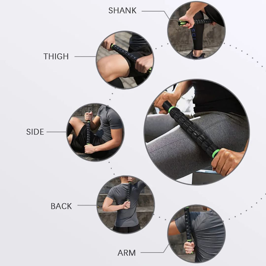 Gear Massage Stick Yoga Deep Muscle Relaxation Massage Shaft Personal Training Fascia Roller Plastic Roller Stick Shaft Fitness - 2