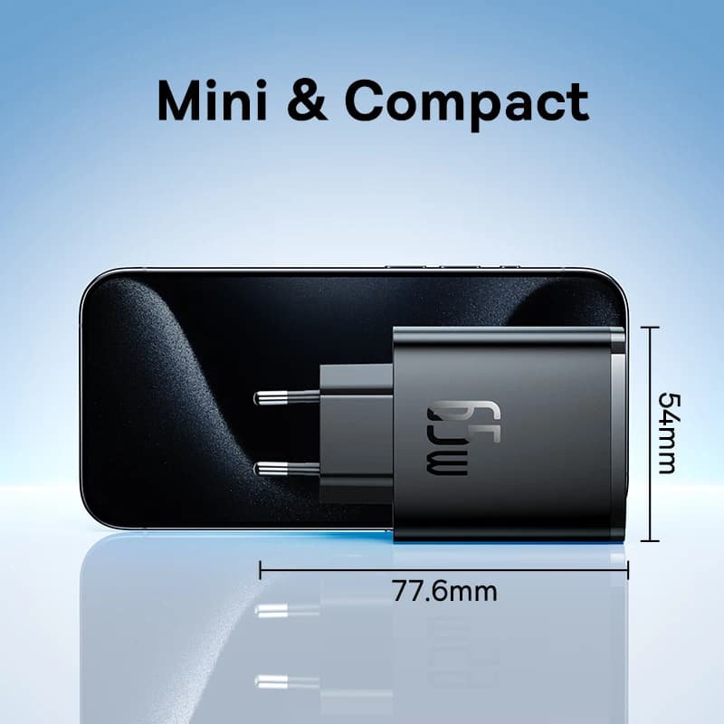 شاحن Baseus 65W USB C شاحن GaN يدعم QC PD شحن سريع محمول لجهاز iPhone 17 16 15 شاحن كمبيوتر محمول Xiaomi - 5