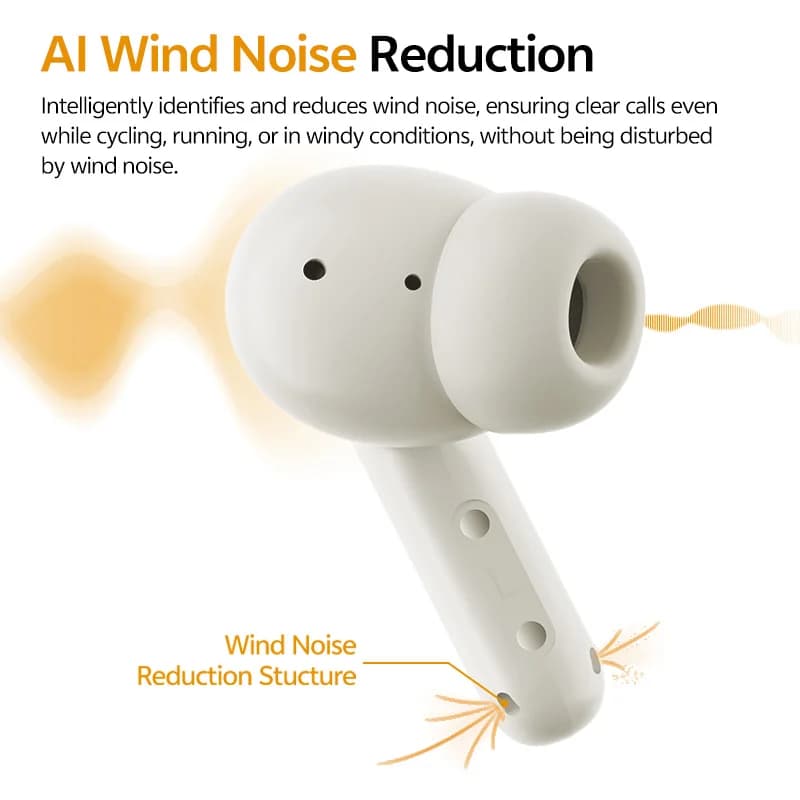 QCY Buds TWS Bluetooth 5.3 Wireless Earphones 10mm Dynamic Driver AI Wind Noise Reduction Earbud 0.68S Low Latency 35H Headphone - 2