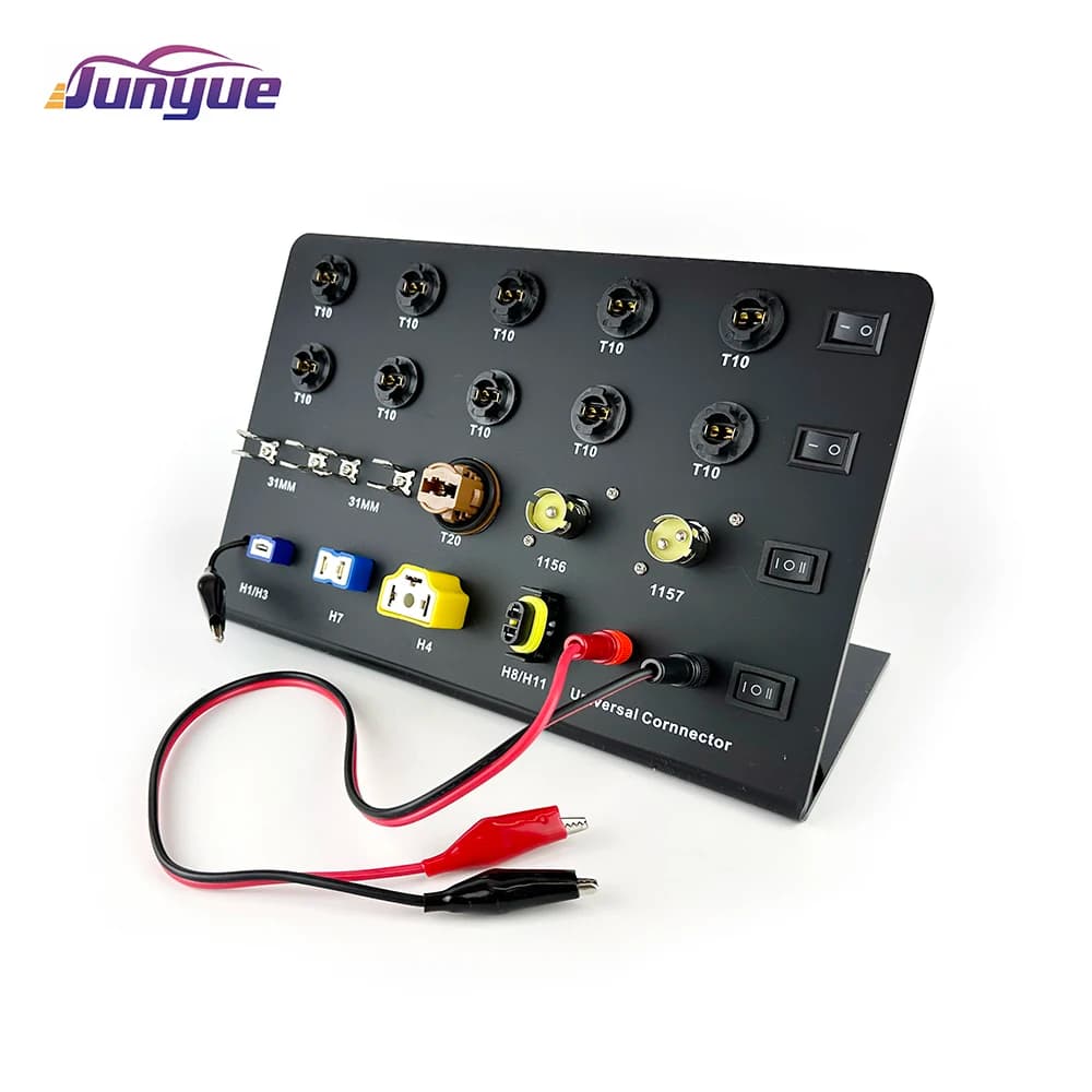 لوحة اختبار من 110V-265V إلى 12V لكشافات السيارات HID زينون LED، T10 W5W C5W T20 7443 H1 H3 H7 H4 9005