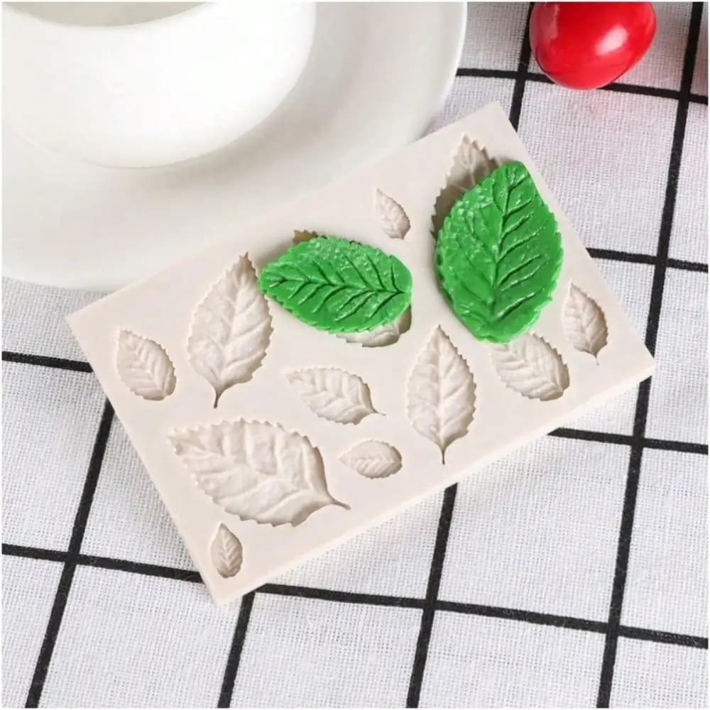 1PC Leaf Silicone Mold 3D Fondant DIY Pudding Chocolate Candy Dessert Fondant Handmade Baking Utensils Cake Decorating Supplies - 4