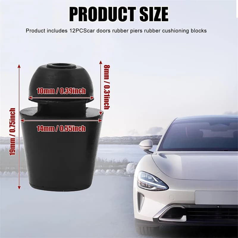 4-20Pcs Car Door Bumper Guards Door Pad Absorber Universal Car Door Slam Stopper Sticker Rubber Buffer Blocks Car Accessories - 6