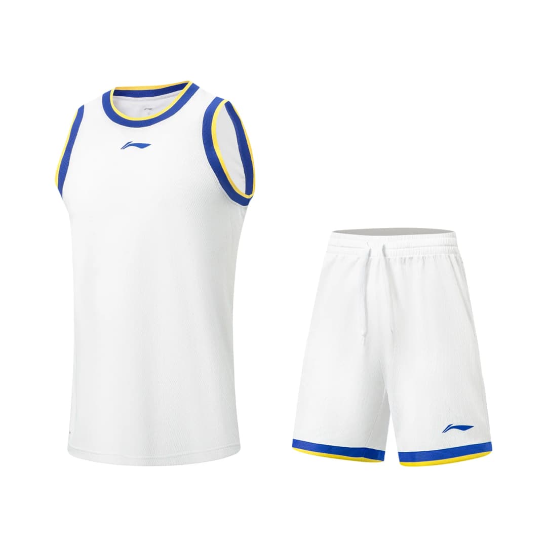 Li-Ning Men's CBA Basketball Game Set LN DRY Polyester Soft Breathable LiNing Professional Sport Sleeveless Top & Shorts AATW005 - 4