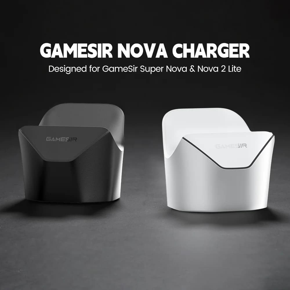 GameSir Nova Charging Station Cyclone 2 Tarantula Pro Controller Charging Dock Smart Start-Stop Charging RGB Light Strip