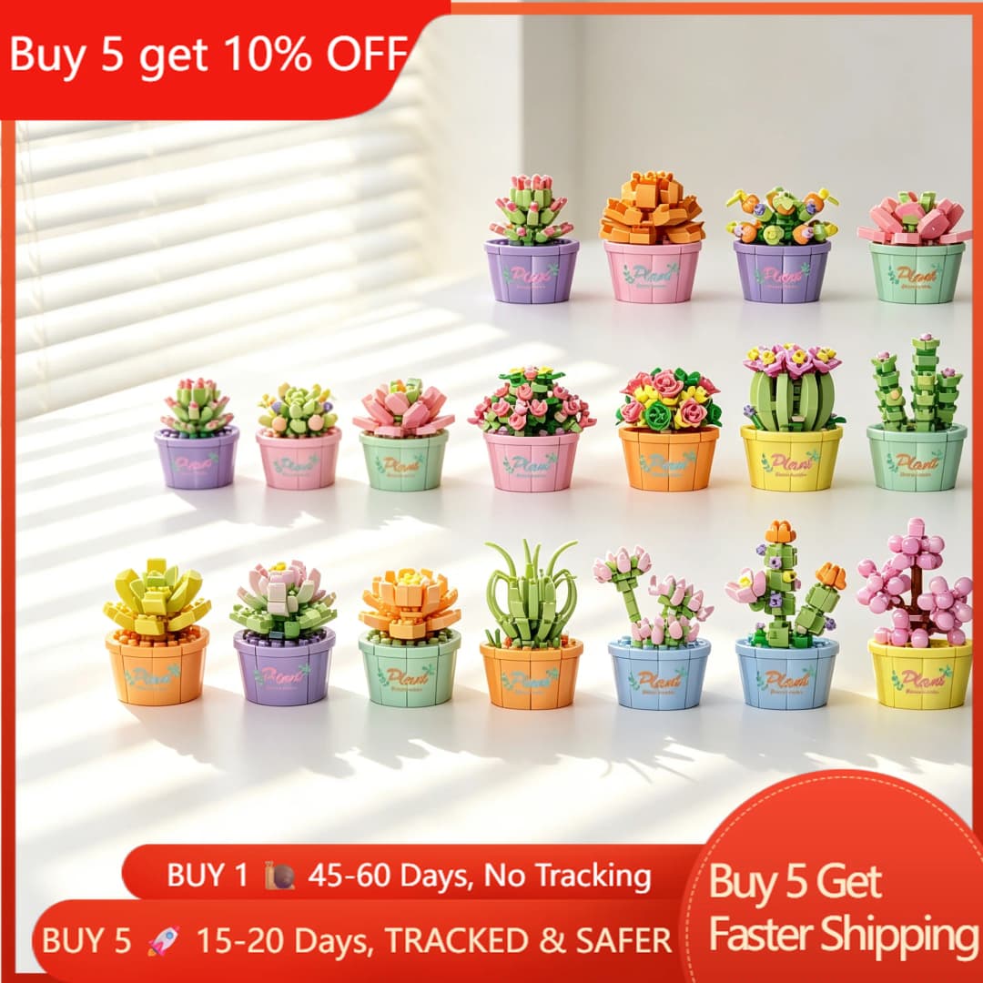Bouquet Flower Mini Diy Building Block Toys for Children Bricks Blocks for Adults Constructor Micro Bricks Construction Set Gift - 5