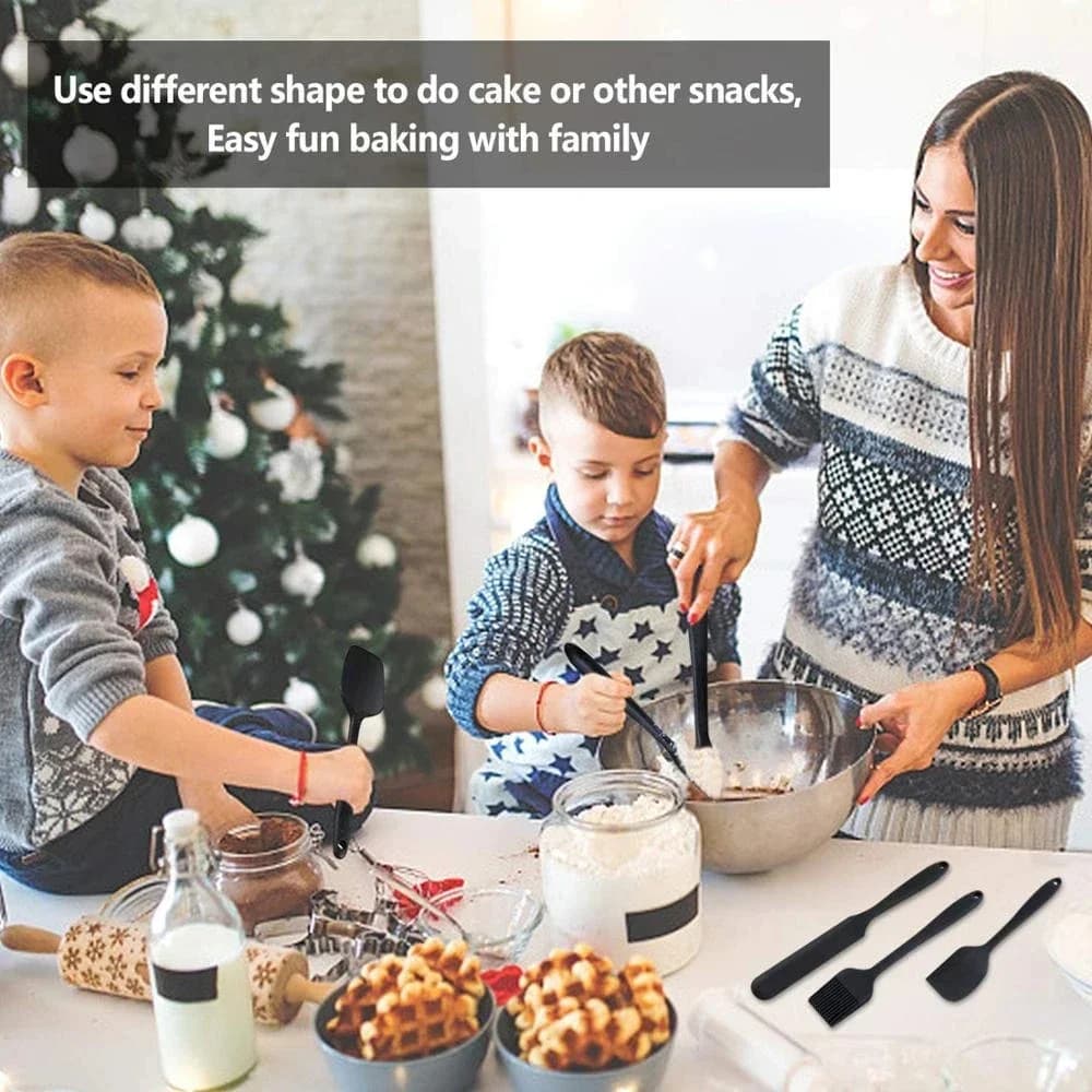 6Pcs Silicone Spatula Set Food Grade Non Stick Heat Resistant Spatulas Turner for Cooking Baking Mixing Baking Tools - 3