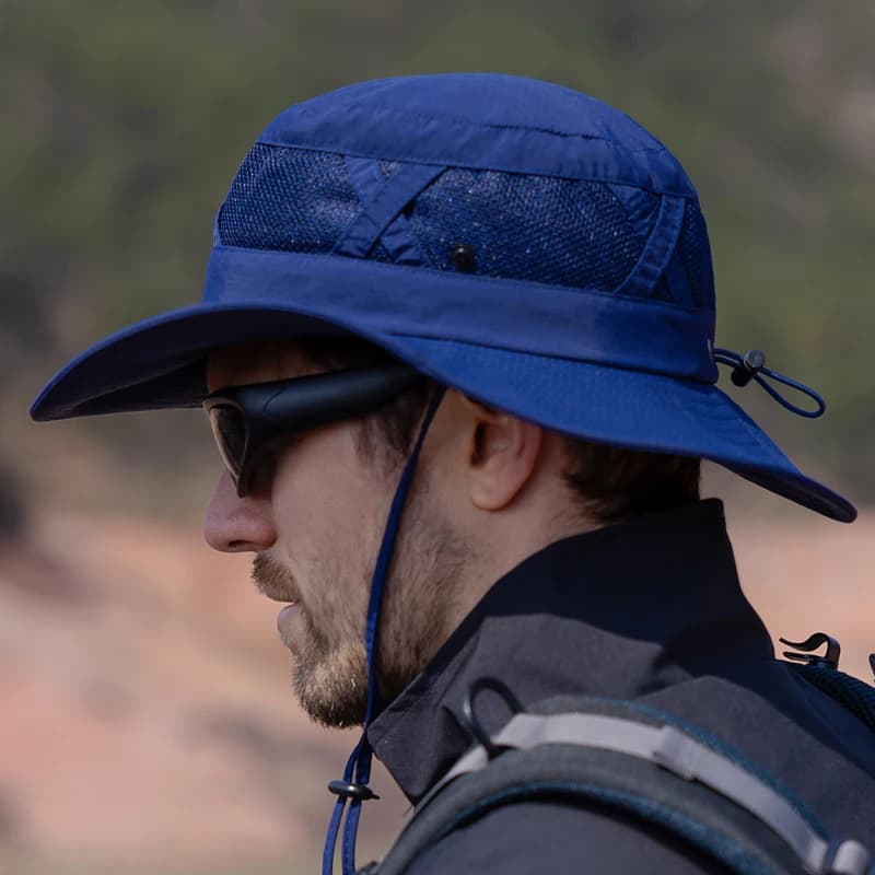 Xinbaoguan 100% Nylon Spring/Summer Big Eaves Breathable Sunshade Fisherman Hat Men's Sunscreen Sun Hat Fishing Hat - 4