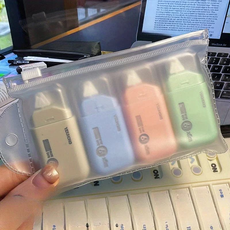 4 قطع شريط لاصق مزدوج الوجه سهل التمزيق من موراندي، مناسب لدفاتر القصاصات والكولاجات وألبومات الصور - مثالي للوازم المكتبية - 2