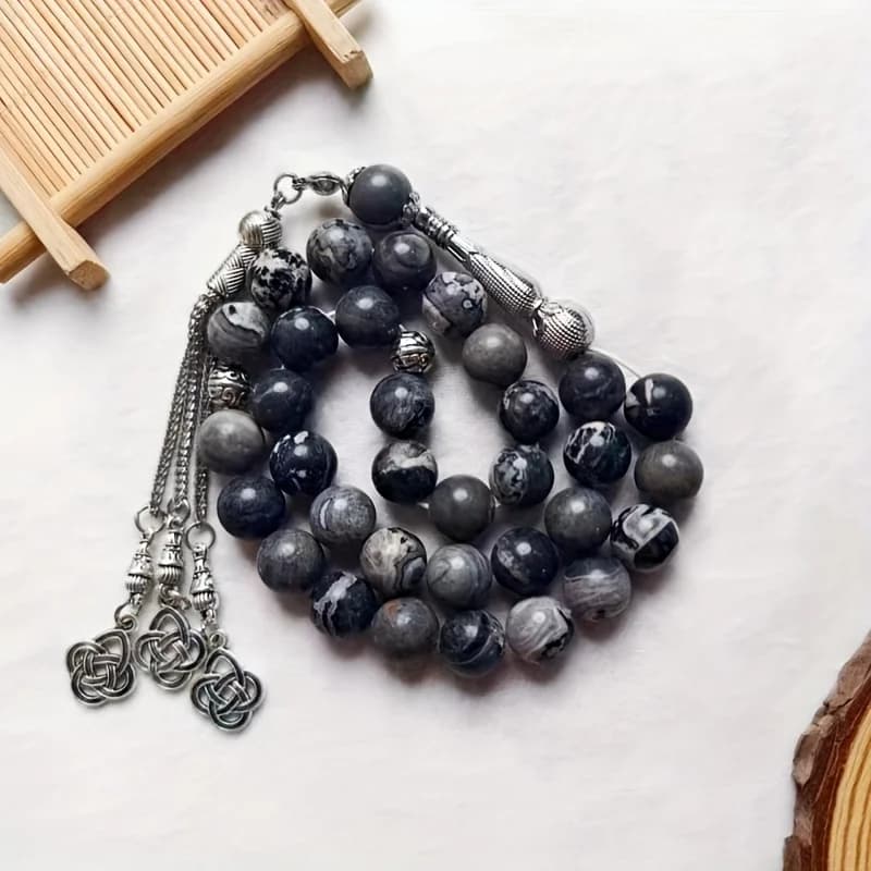 33 10mm map stones Tasbih Arab prayer bracelets, Middle Eastern men and women prayer bracelets rosary beads/car ornaments gifts