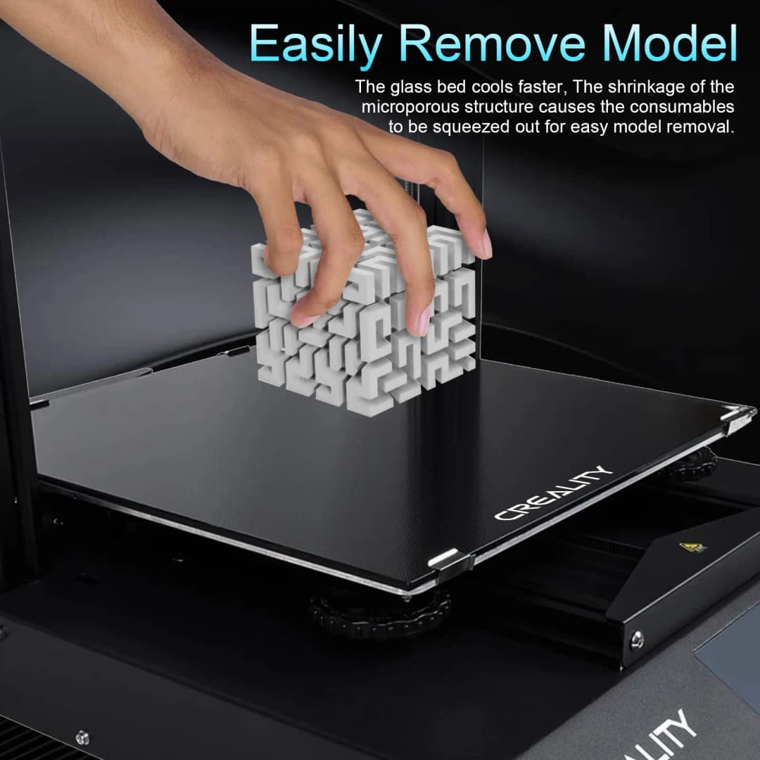 Creality Ender 3 Glass Bed Upgraded 3D Printer Tempered Glass Plate Build Surface 235x235x4mm for Ender 3/Ender 3 Pro/Ender 3 V2 - 2