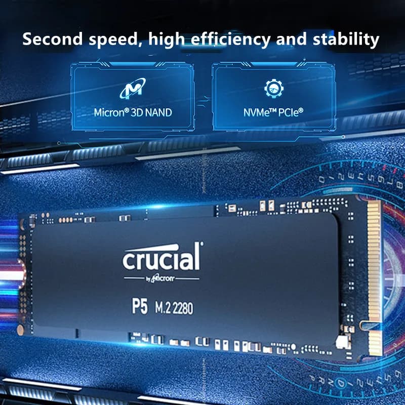 Crucial Meguiar 2TB SSD M.2 Interface (nvme Protocol) P5plus Series PCIe Gen4 Game High-speed Performance Meguiar - 4