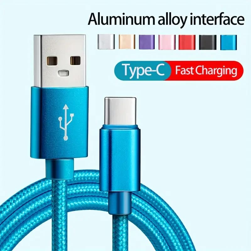 Quick Charge USB Cable For Samsung A56 A55 A54 A53 S25 S24 S23 S22 S21 A34 A35 Redmi Huawei VIVO Long Wire Data Charger Cord 1M