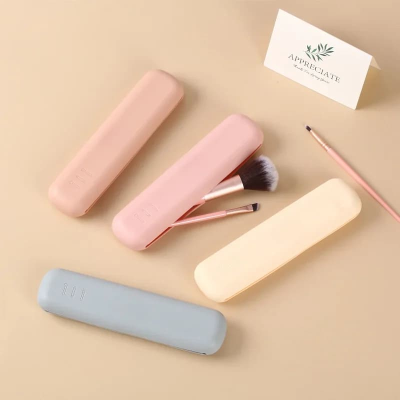 Travel Makeup Brush Holder Silicone Cosmetic Brushes Bag Makeup Sponge Case Portable Waterproof Makeup Tools for Women Girls - 5