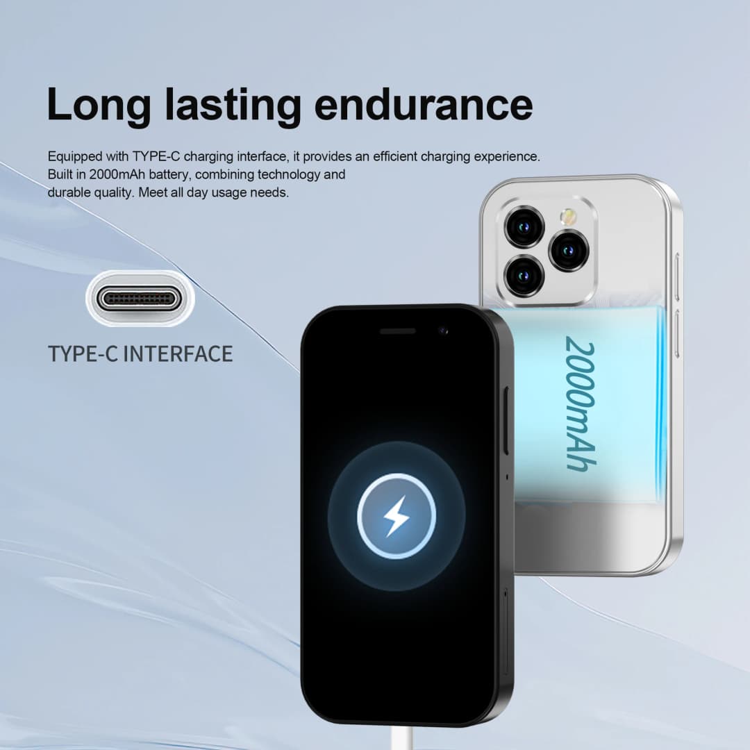 هاتف سيرفو كينج 8000 الذكي الصغير بنظام أندرويد، 4G LTE، GPS عالمي، شاشة 3 بوصة، كاميرا 5 ميجابكسل، واي فاي، بطارية 2000 مللي أمبير - 6