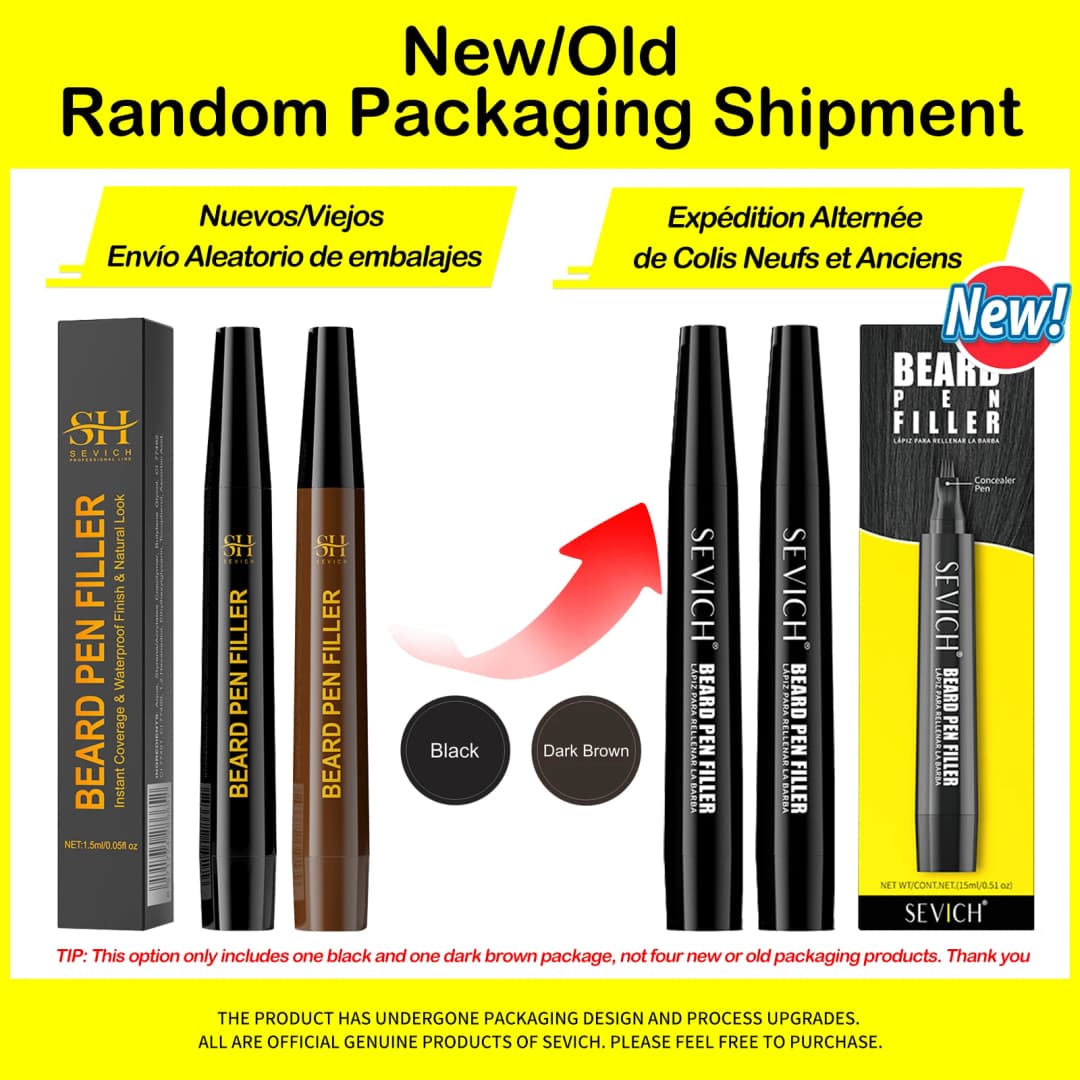 Waterproof Beard Pen Beard  Filler Pencil And Brush Beard Enhancer  Lasting Repair Moustache Coloring Shaping Tools Hair Pencil - 2