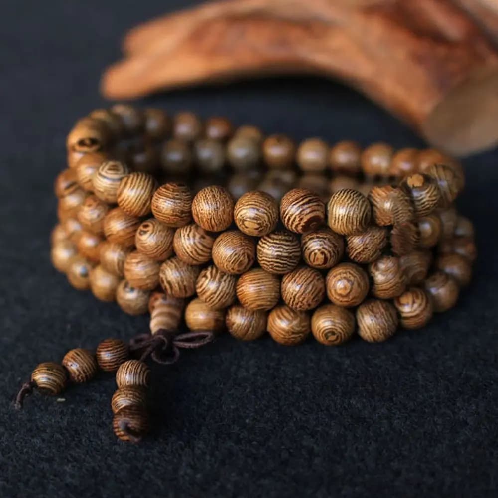 NEW Fashion Bangle Jewelry Wooden Wenge Tibetan Buddhist Mala Bracelet Rosary Prayer Beads Buddha - 2