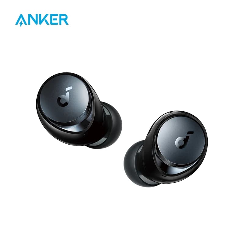 سماعات الأذن اللاسلكية Soundcore من Anker Space A40 مع إلغاء الضوضاء التكيفي النشط، تقلل الضوضاء بنسبة تصل إلى 98%، وقت تشغيل 50 ساعة