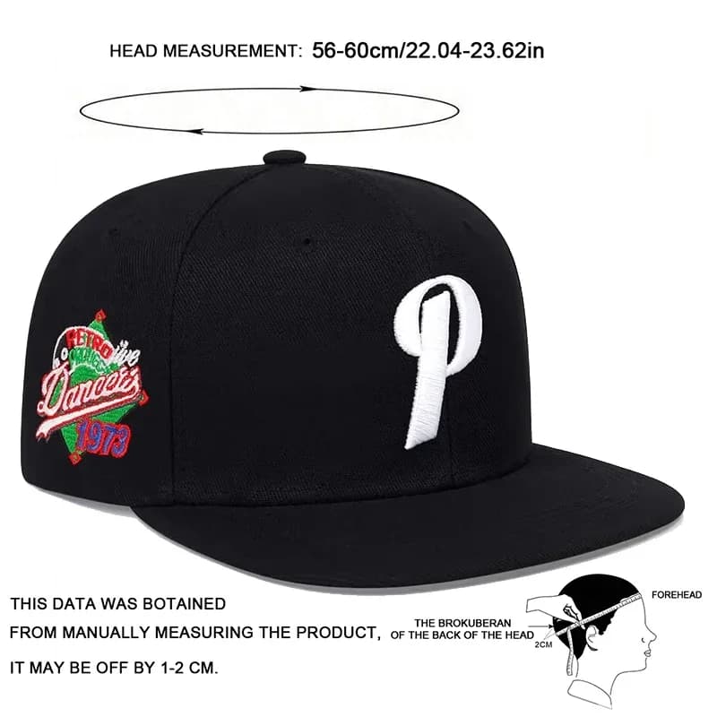 Unisex P Letter Embroidery Hip-hop Hats Spring And Autumn Outdoor Adjustable Sports Casual Baseball Caps Sunscreen Hat - 6