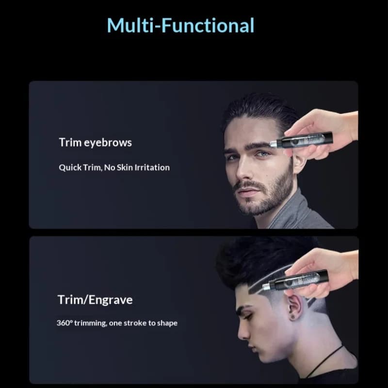 ماكينة تشذيب شعر الأنف والأذن، محمولة وقابلة لإعادة الشحن، للرجال والنساء، إزالة شعر بدون ألم - 3