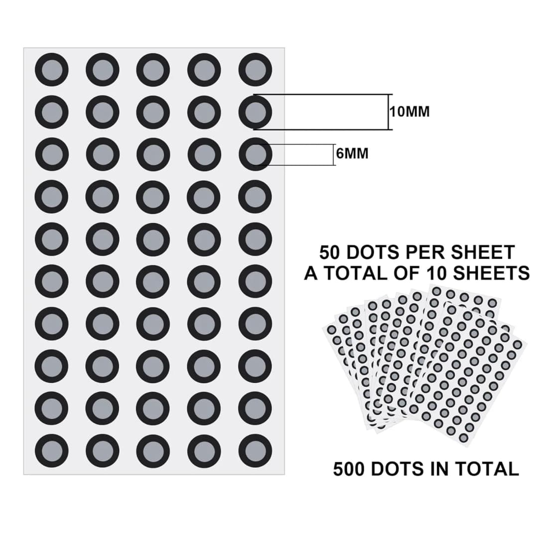 Creality Official 3mm(1 Sheet 120 Dots)and 6mm（1 Sheet 50 Dots) Scanning Marker, Diffuse Reflection Markers for 3D Scanner - 3