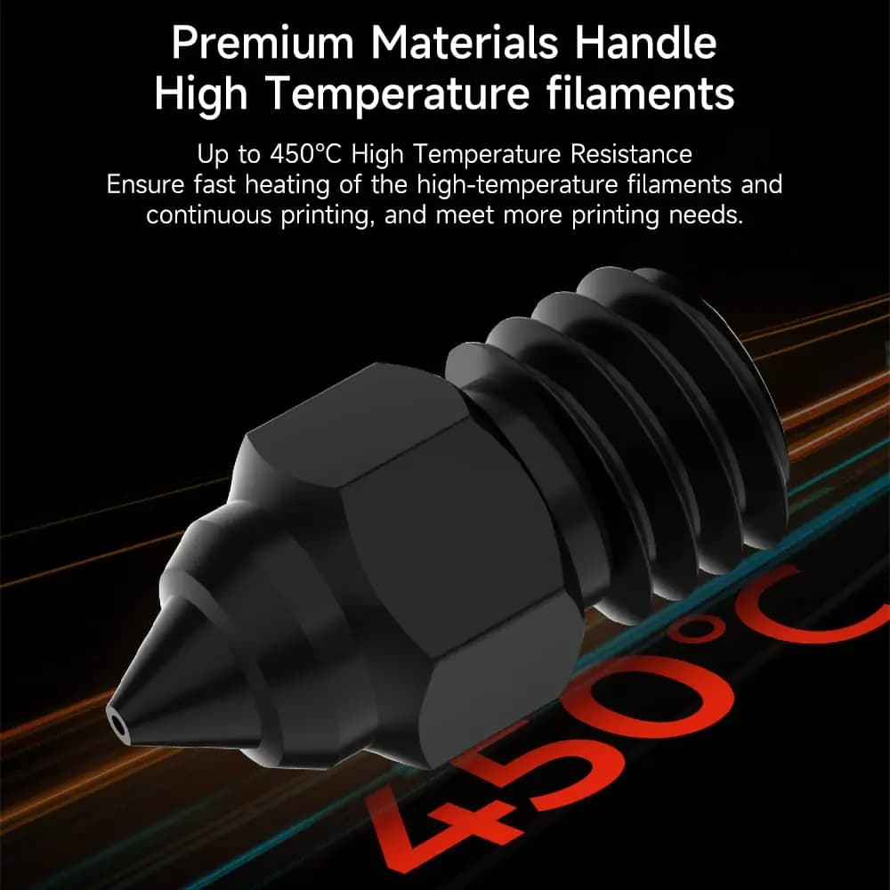 فوهات CREALITY MK8 لطابعة CR 6 SE فوهة CR5 Pro/Ender 3 S1 pro/CR10 V2/Ender5 بقطر 0.2/0.4/0.6/0.8 مم من النحاس المطلي بالنحاس - 4